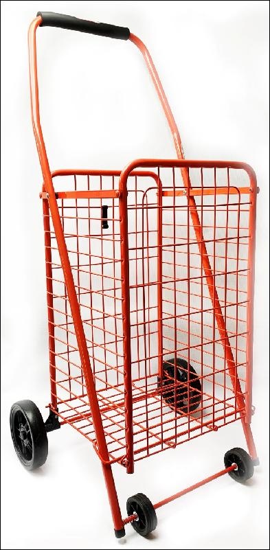 slide 1 of 1, Gna Small Shopping Cart/Rbr Wheel, 1 ct