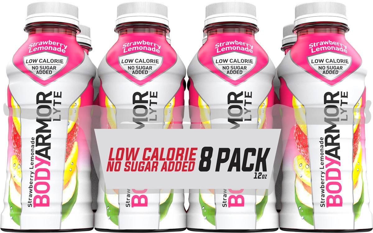 slide 3 of 8, BODYARMOR LYTE Sports Drink Strawberry Lemonade 12oz, 8ct, 8 ct; 12 oz