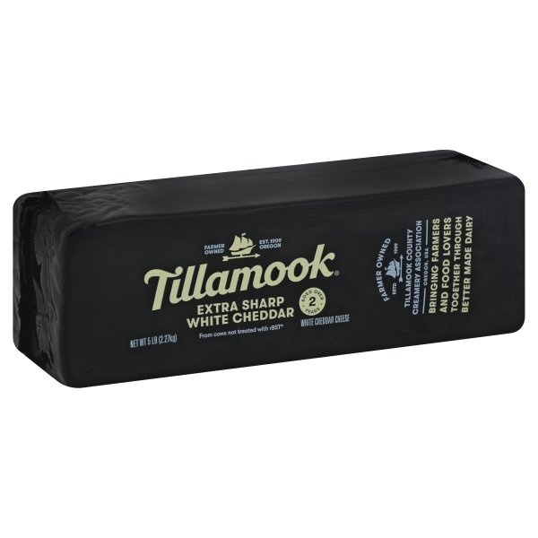 slide 1 of 6, Tillamook Extra Sharp White Cheddar Cheese 5 lb, 5 lb