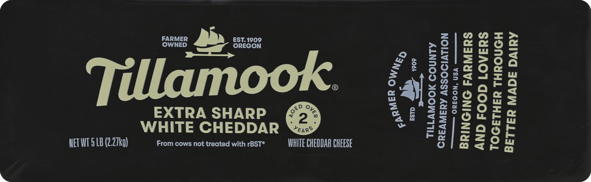 slide 5 of 6, Tillamook Extra Sharp White Cheddar Cheese 5 lb, 5 lb