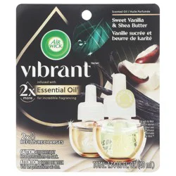 Air Wick Vibrant Sweet Vanilla & Shea Butter Scented Oil Refills 2 ea
