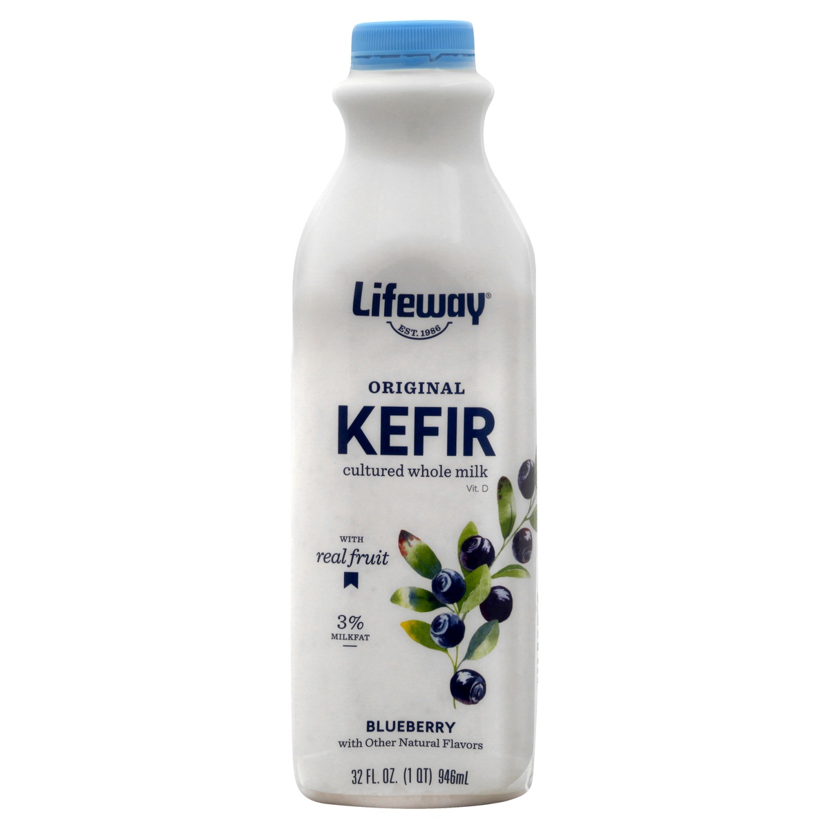 slide 1 of 1, Lifeway Kefir Whole Milk Blueberry, 32 oz