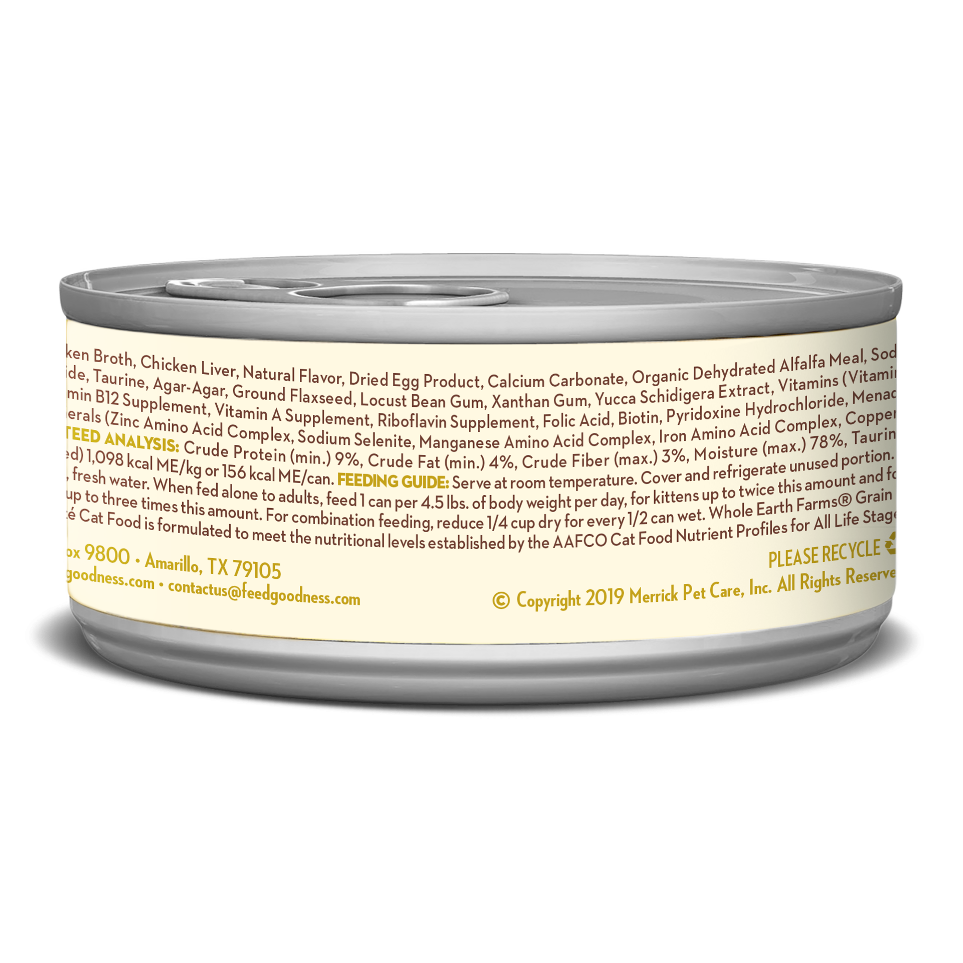 slide 2 of 2, Whole Earth Farms Grain Free Healthy Kitten Recipe Wet Cat Food - 2.75 oz Can, 1 ct