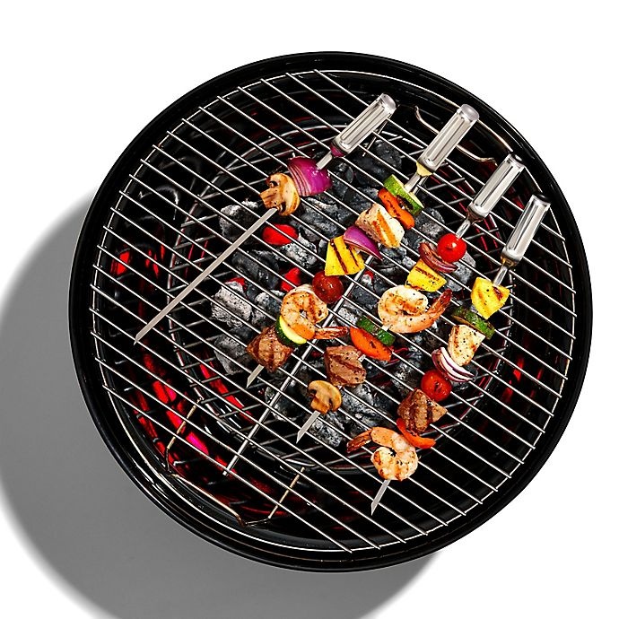 slide 2 of 3, OXO Good Grips Stainless Steel Grilling Skewers, 6 ct