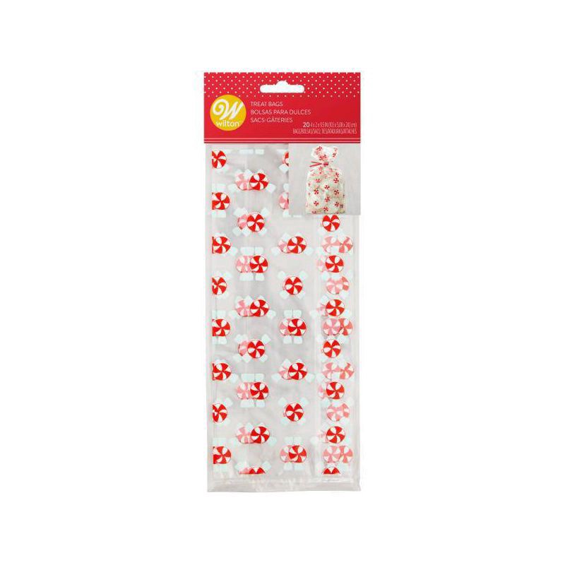 slide 1 of 3, Wilton Candy Swirl Holiday Treat Bags, 1 ct