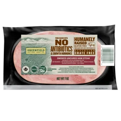 Greenfield Natural Meat Co. Smoked Uncured Ham Steak 7 oz