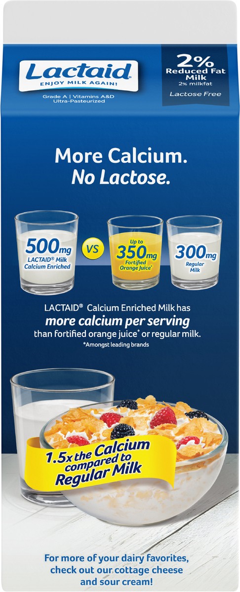 slide 5 of 15, Lactaid 2% Reduced Fat Milk, Calcium Enriched, 64 oz, 64 oz