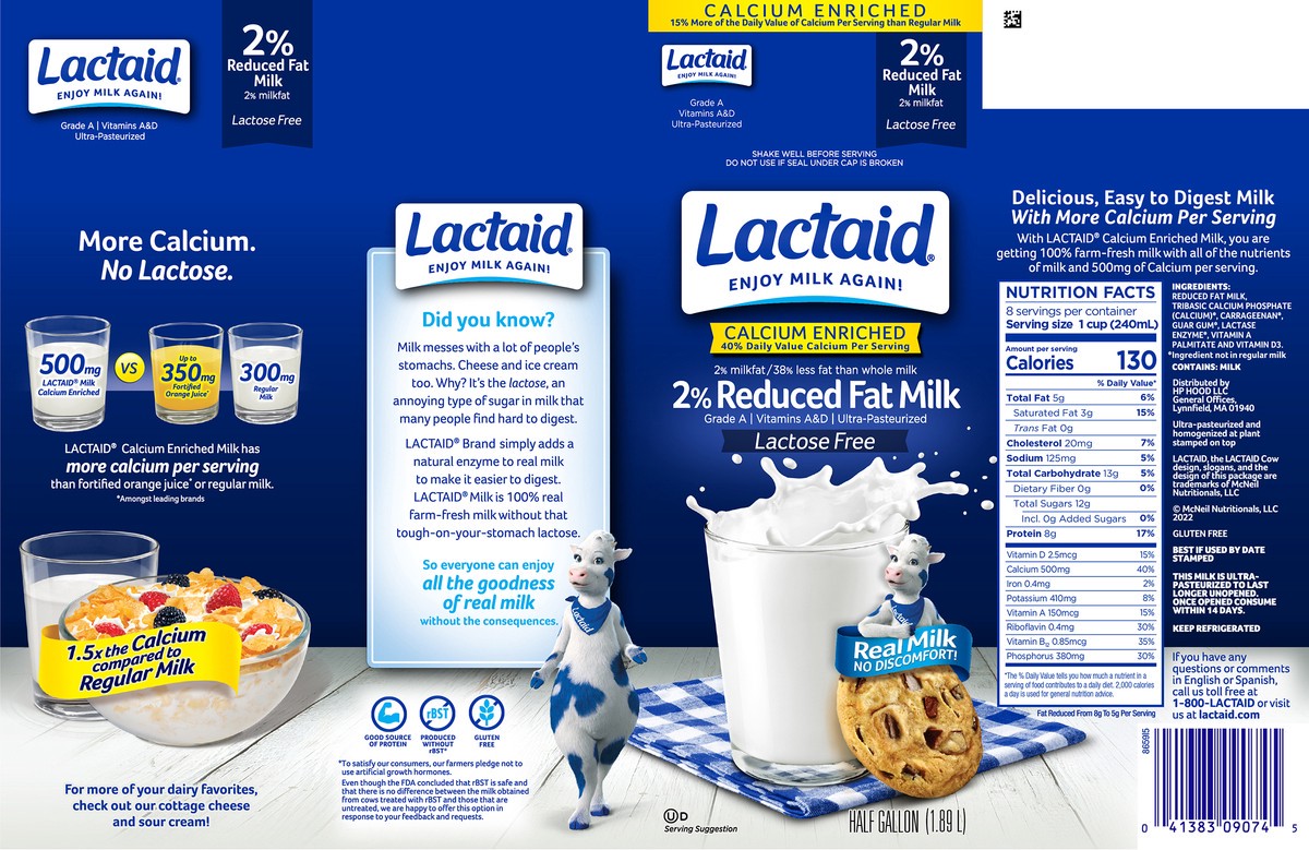 slide 4 of 15, Lactaid 2% Reduced Fat Milk, Calcium Enriched, 64 oz, 64 oz