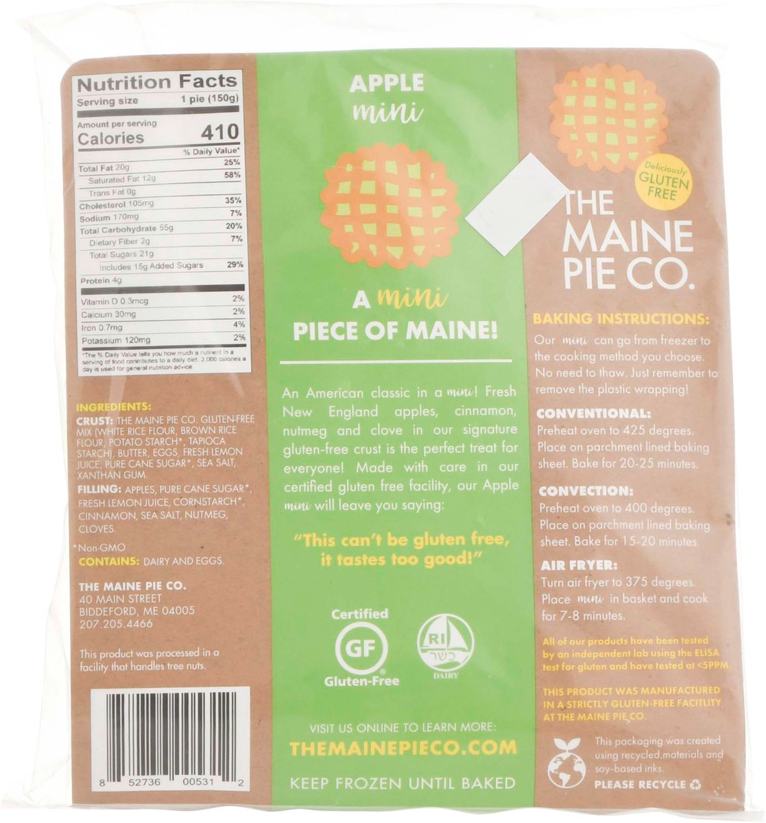 slide 13 of 13, The Maine Pie Co. Mini Apple Pie 5.36 oz, 5.36 oz