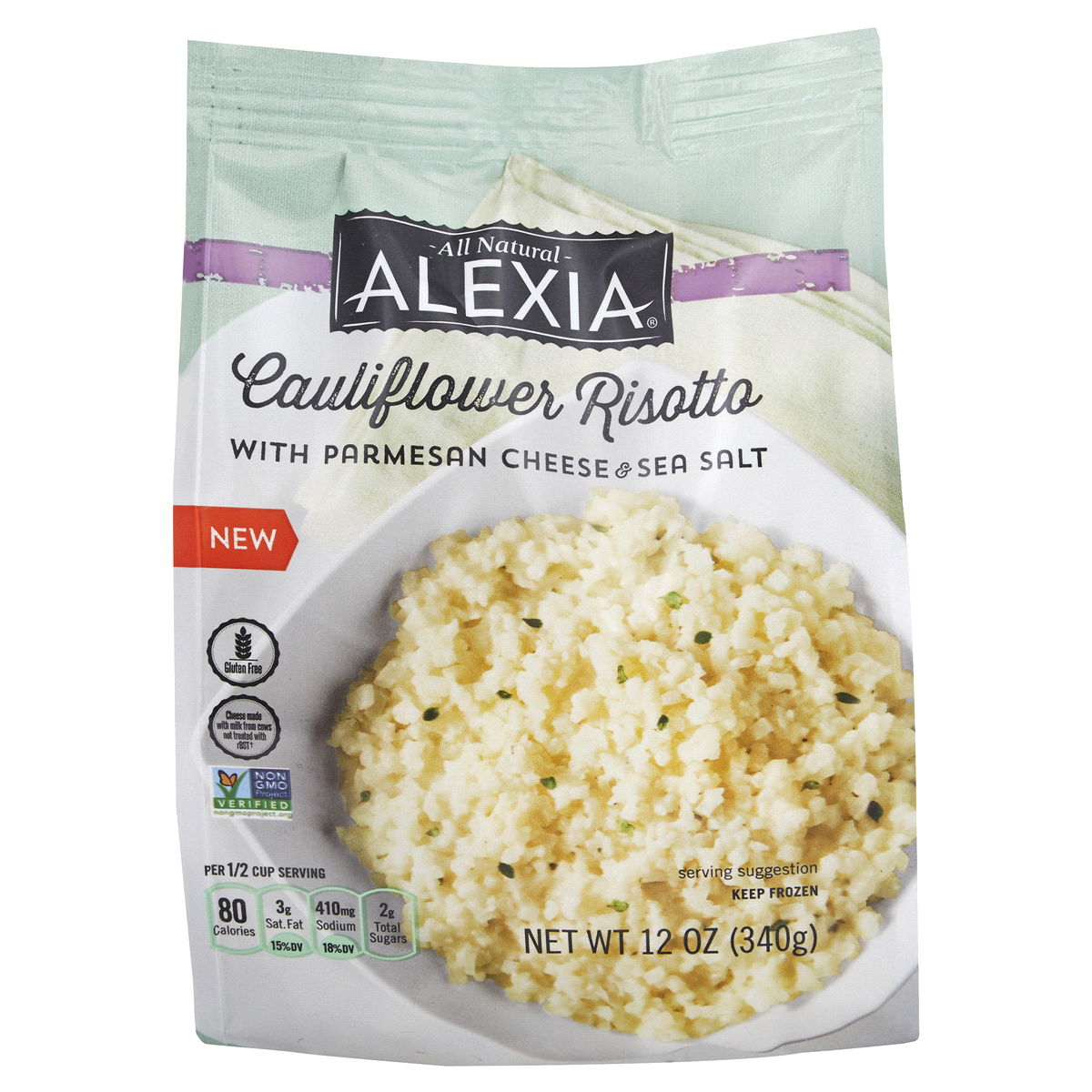 slide 1 of 2, Alexia Cauliflower Risotto With Parmesan Cheese Sea Salt, 12 oz