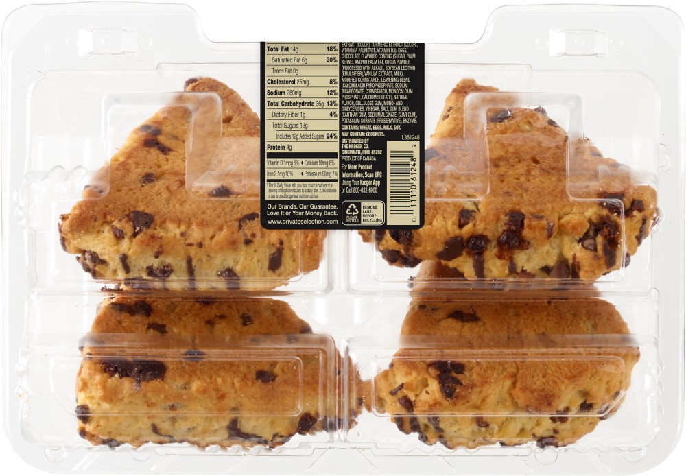 slide 2 of 2, Private Selection Chocolate Chip Scones, 4 ct