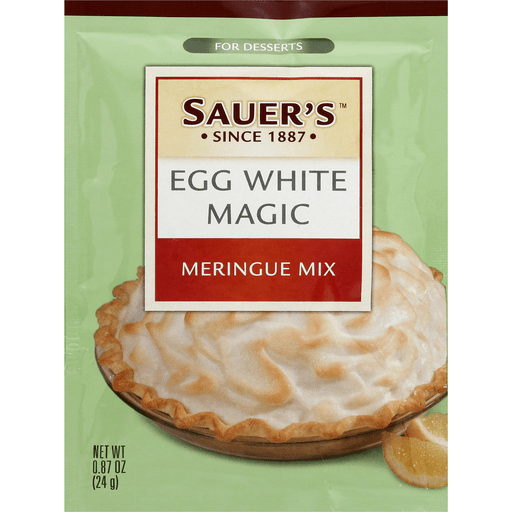 slide 1 of 1, Sauer's Meringue Mix, Egg White Magic, 0.87 oz