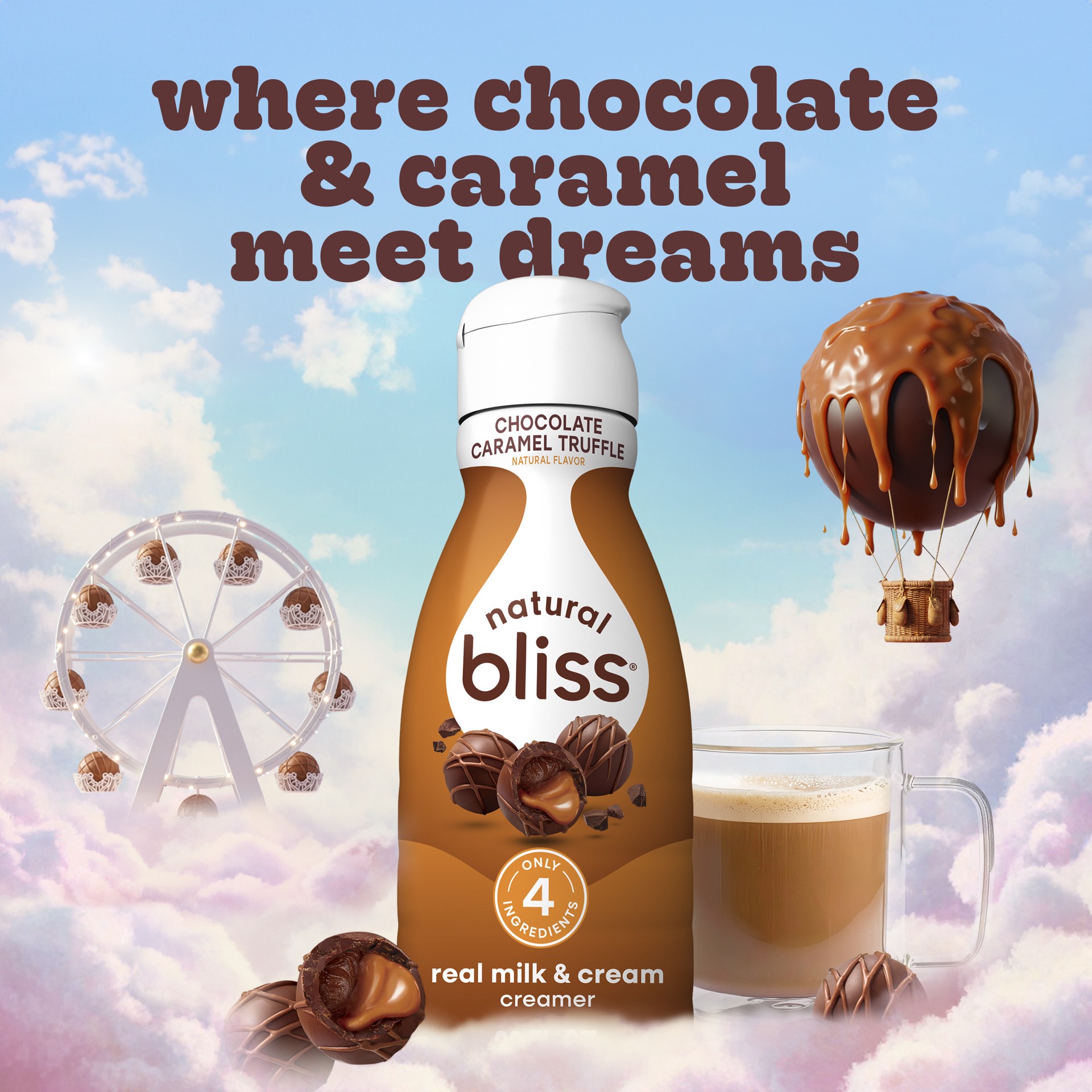 slide 5 of 7, "nat Bliss Choc Crml Crmr", 32 inoz in