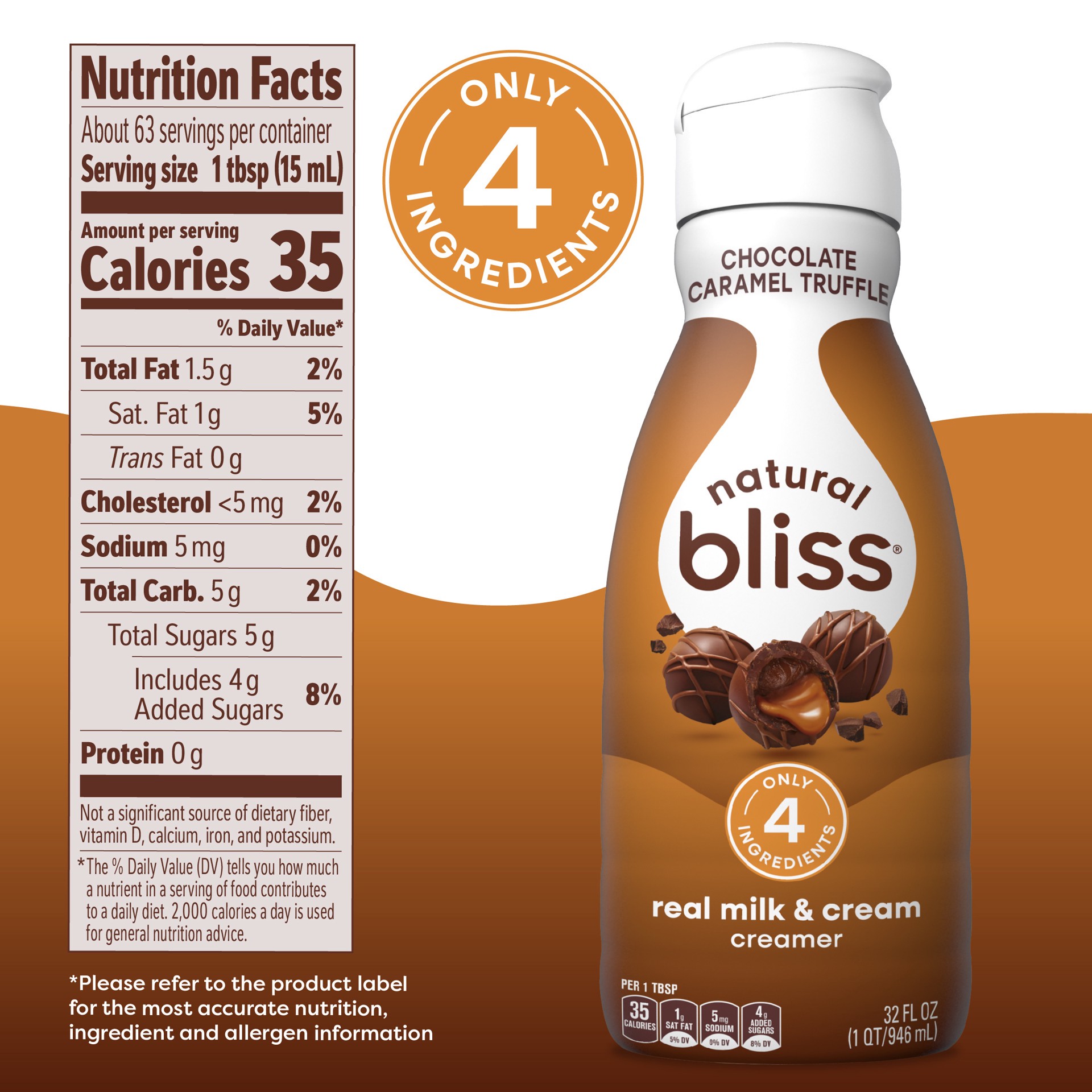 slide 6 of 7, "nat Bliss Choc Crml Crmr", 32 inoz in