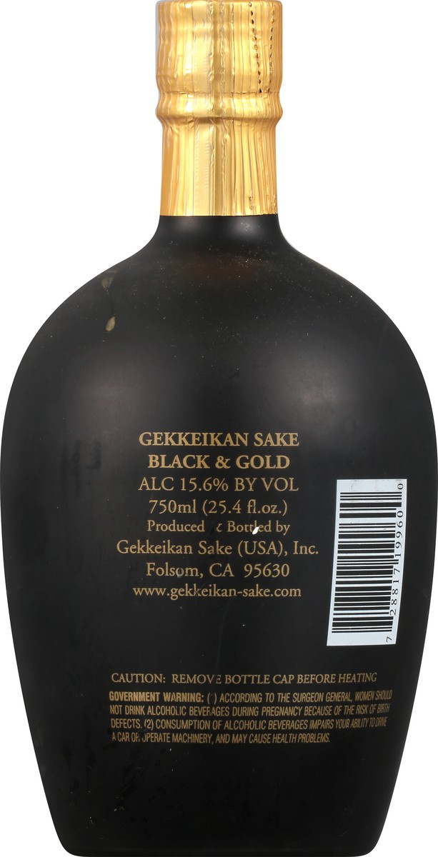 slide 6 of 9, Gekkeikan Black & Gold Sake, 750 ml