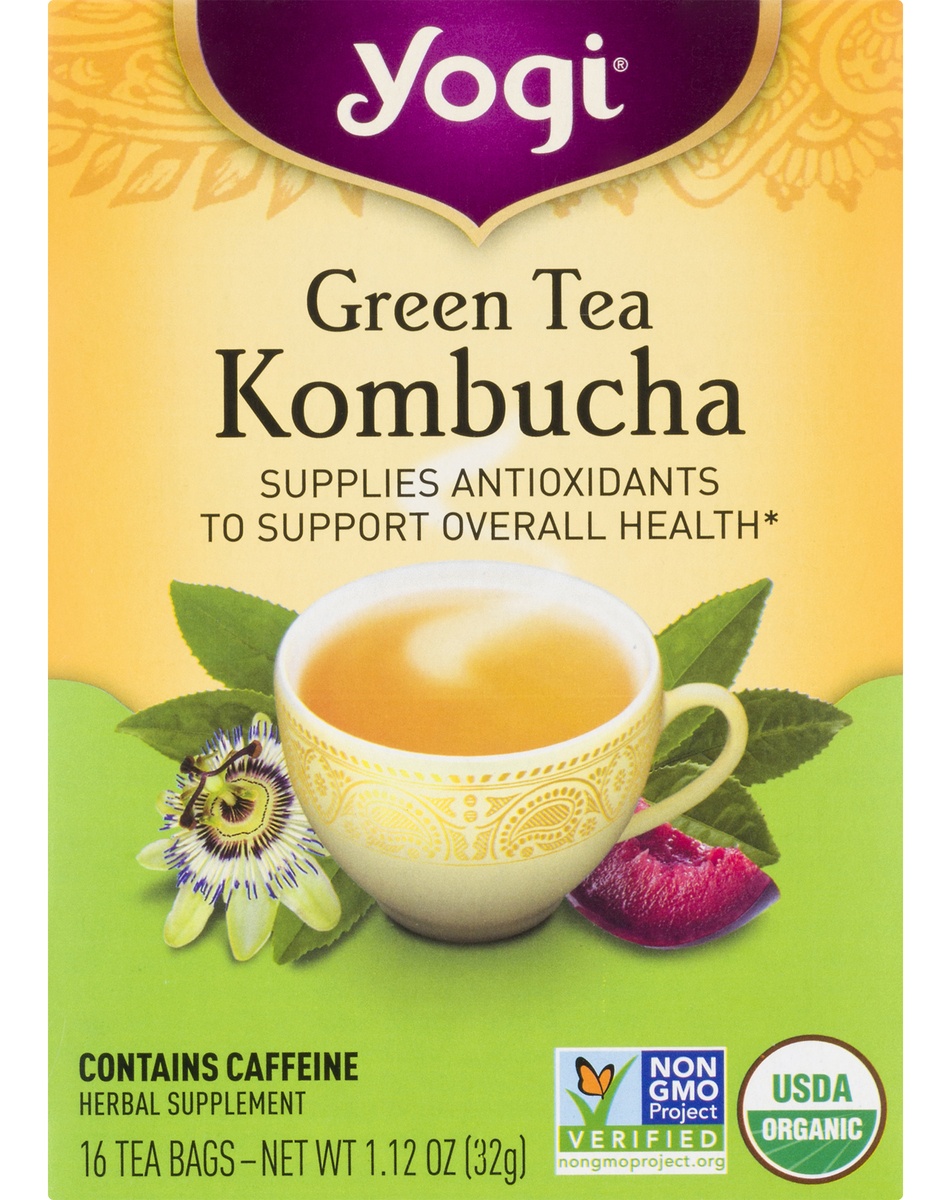 slide 1 of 1, Yogi Green Tea Kombucha, 16 ct; 1.12 oz