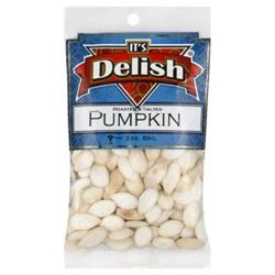 It's Delish Roasted And Salted Shelled Pumpkin Seeds