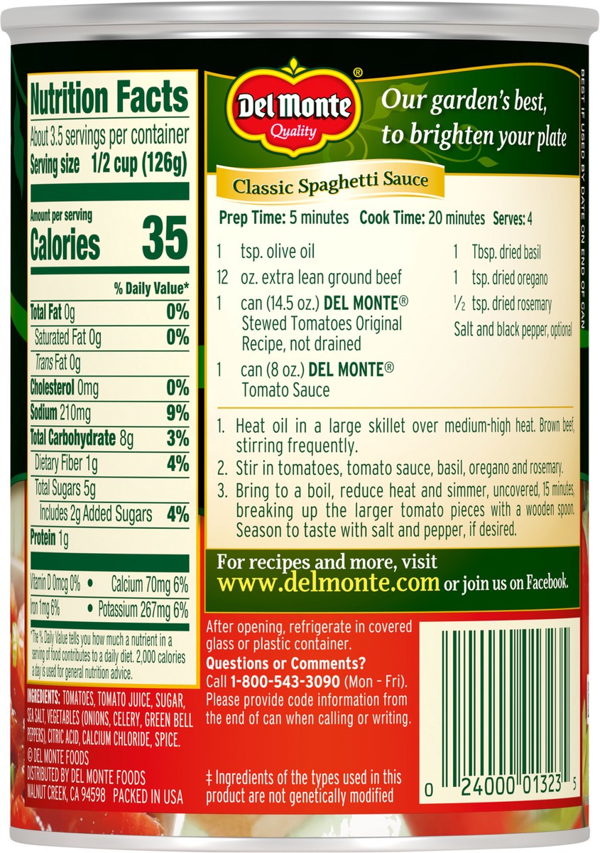 slide 5 of 11, Del Monte Stewed Original Recipe Tomatoes 14.5 oz Can, 14.5 oz