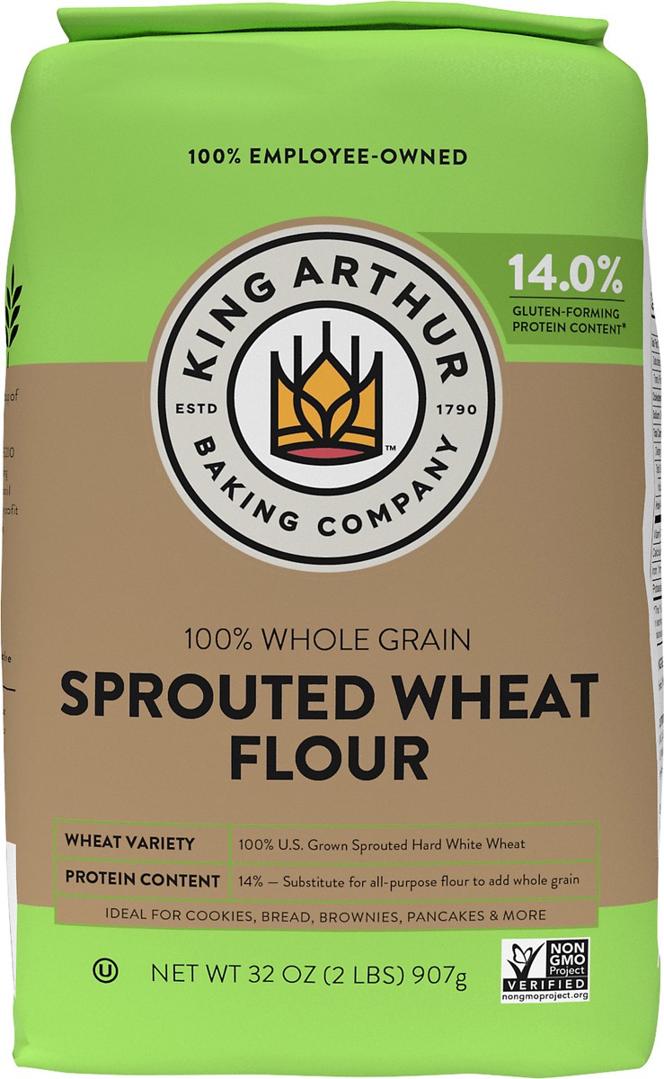 slide 2 of 6, King Arthur Baking 100% Whole Grain Sprouted Wheat Flour 32 oz, 32 oz