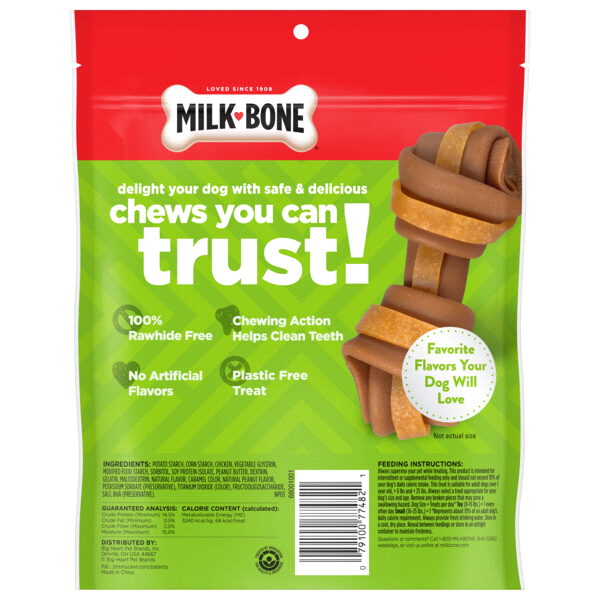 slide 16 of 21, Milk-Bone Big Heart Pet Brands Milk Bones Gnaw Mini Peanut Butter, 10.2 oz