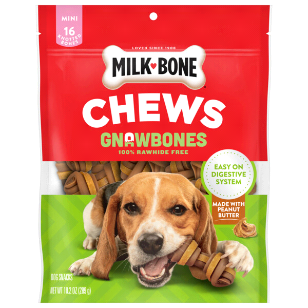 slide 4 of 21, Milk-Bone Big Heart Pet Brands Milk Bones Gnaw Mini Peanut Butter, 10.2 oz