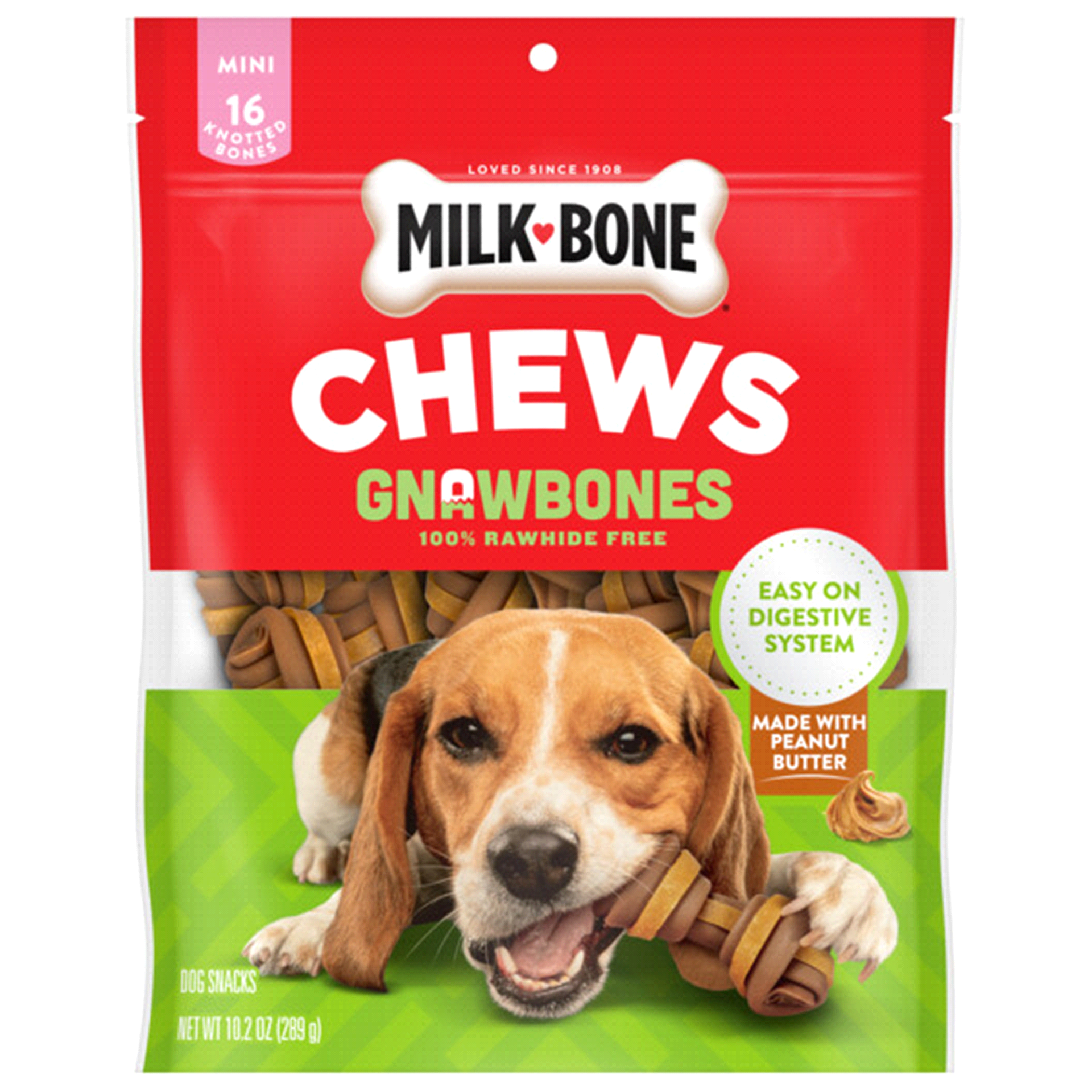 slide 5 of 21, Milk-Bone Big Heart Pet Brands Milk Bones Gnaw Mini Peanut Butter, 10.2 oz