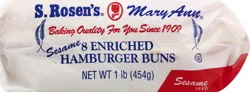S. Rosen's Sesame Seed Hamburger Buns 8 ea