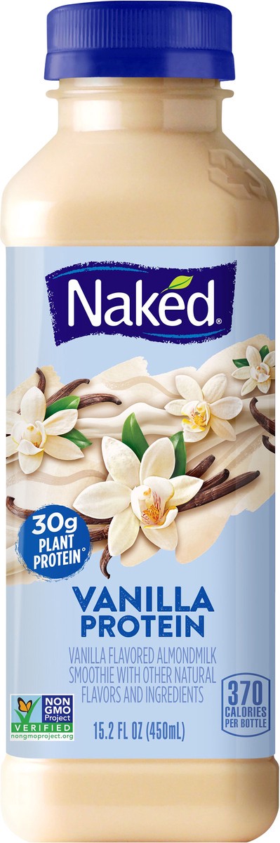 slide 5 of 9, Naked Vanilla Protein Almondmilk Smoothie Vanilla Flavored 15.2 Fl Oz Bottle, 15.2 oz