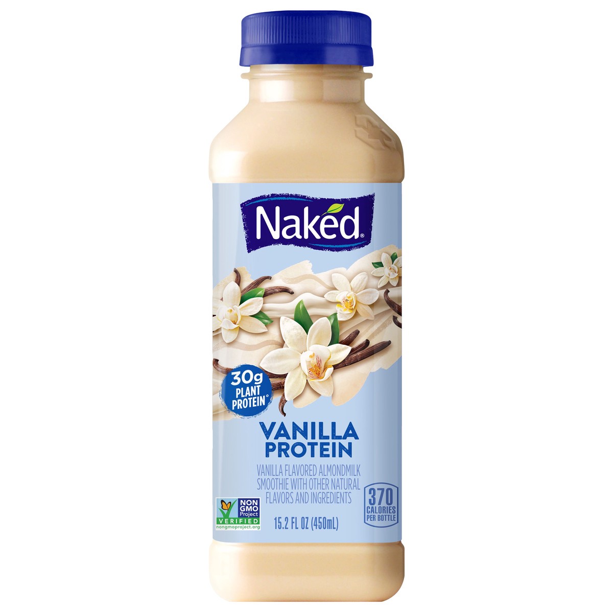 slide 7 of 9, Naked Vanilla Protein Almondmilk Smoothie Vanilla Flavored 15.2 Fl Oz Bottle, 15.2 oz