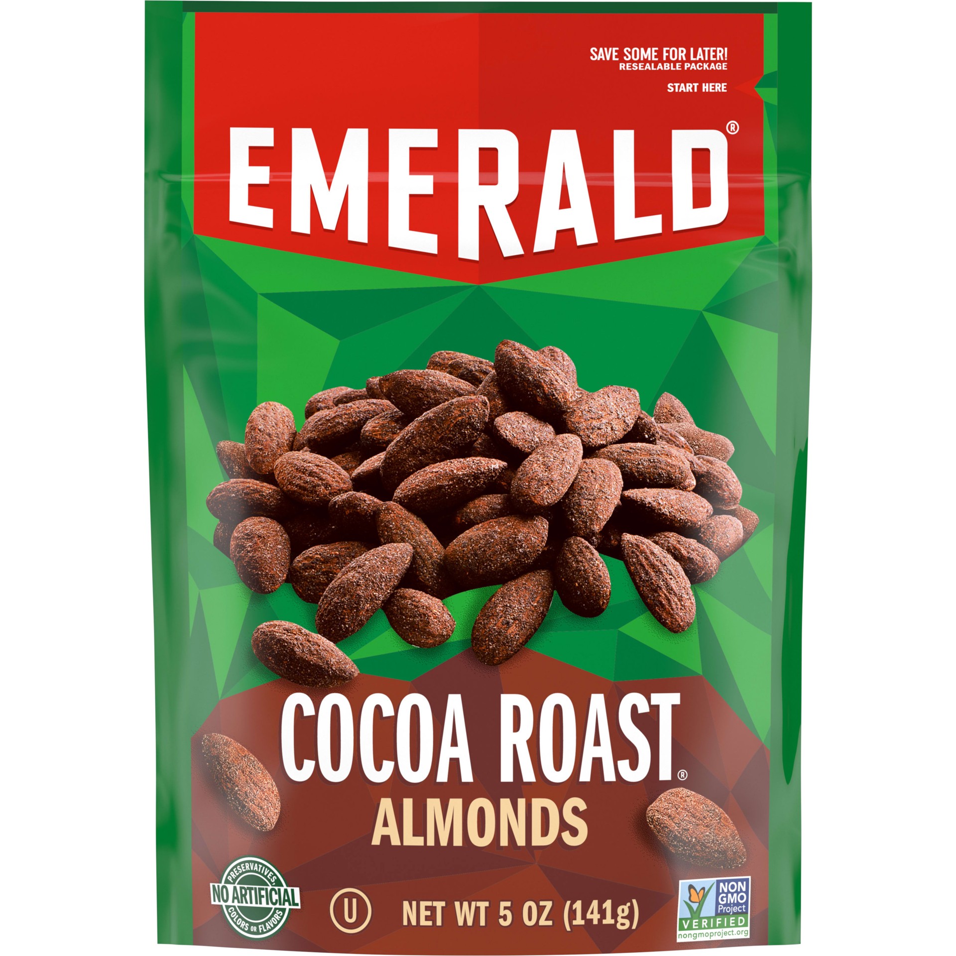 slide 1 of 5, Emerald Cocoa Roast Almonds, 5 oz