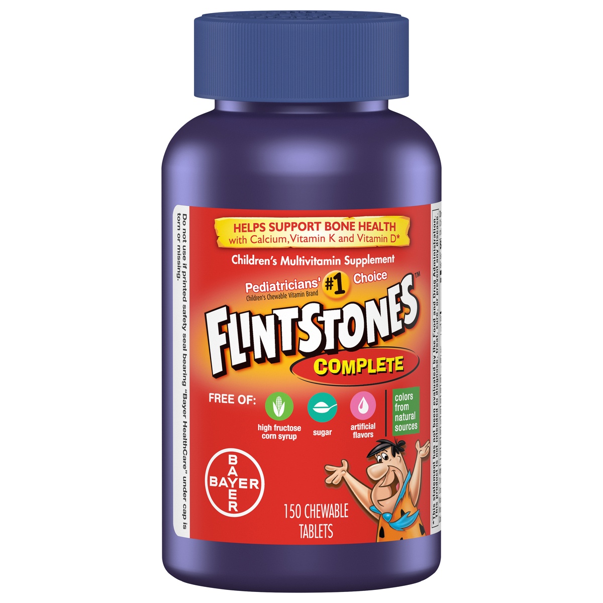 slide 2 of 9, Flintstones Complete Children's Multivitamin Dietary Supplement Chewable Tablets, 150 ct