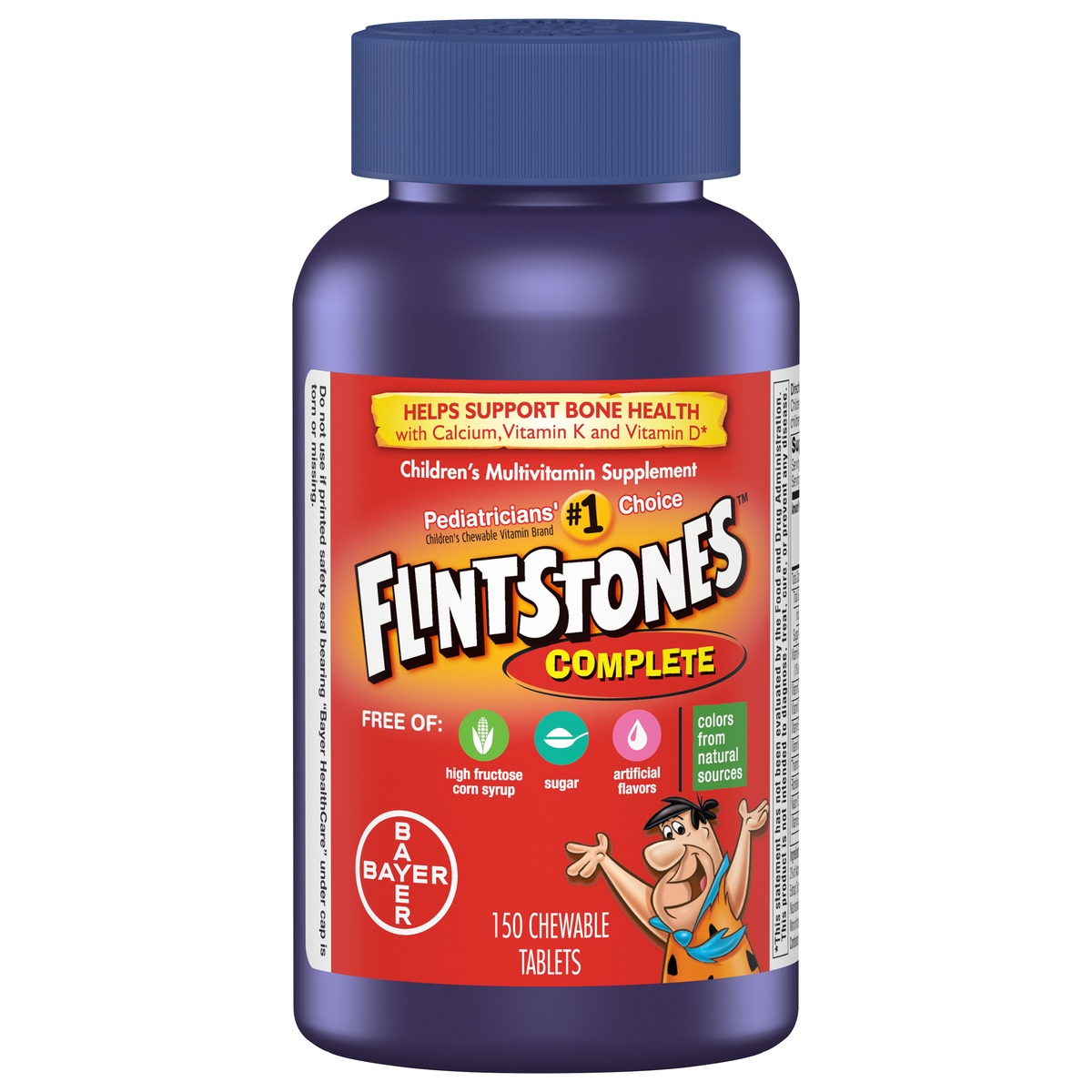 slide 9 of 9, Flintstones Complete Children's Multivitamin Dietary Supplement Chewable Tablets, 150 ct