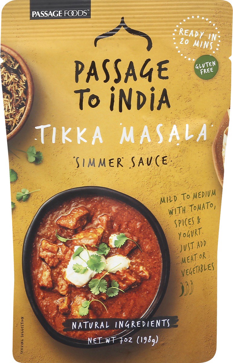 slide 6 of 7, Passage Foods Tikka Masala Simmer Sauce 7 oz, 7 oz