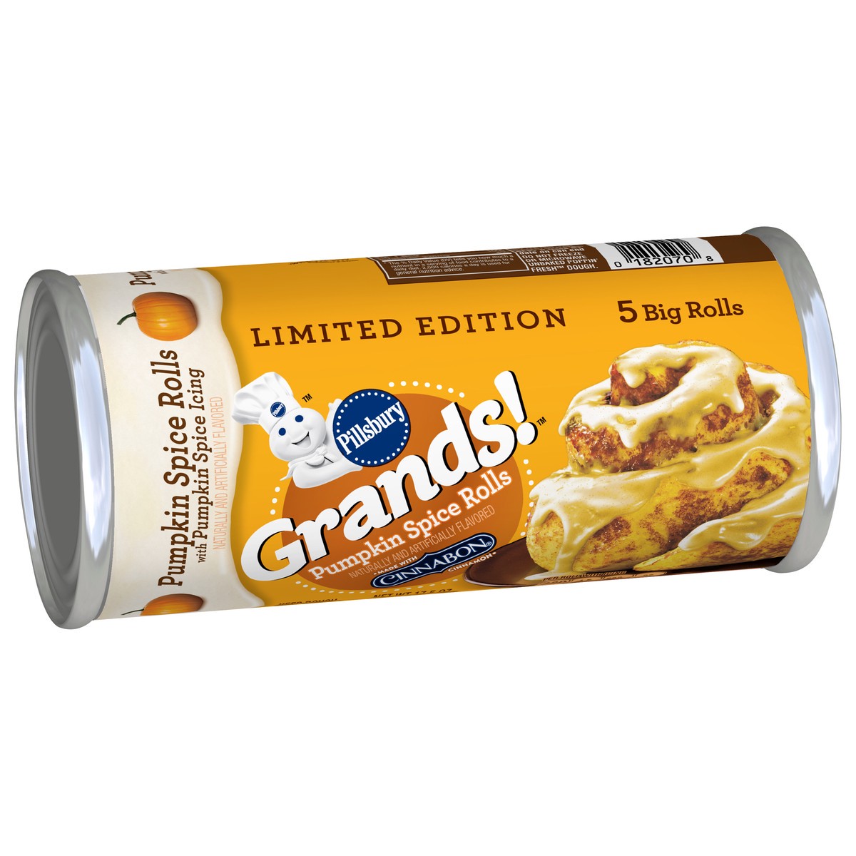 slide 8 of 13, Pillsbury Grands! Limited Edition Pumpkin Spice Rolls with Pumpkin Spice Icing, 5 ct., 17.5 oz., 17.5 oz