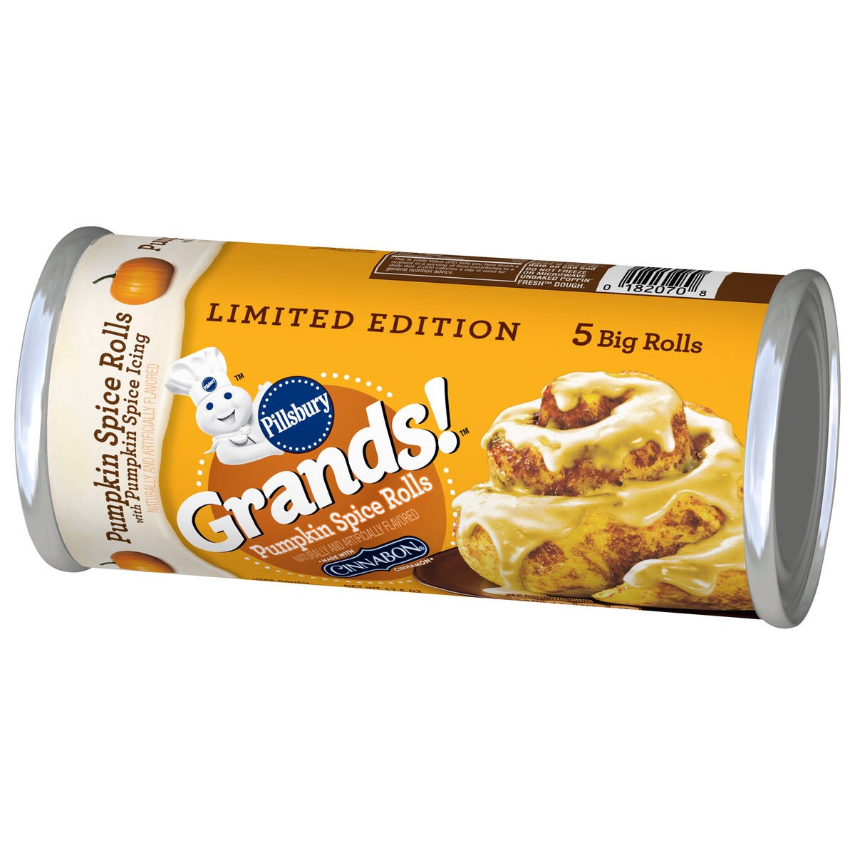 slide 3 of 13, Pillsbury Grands! Limited Edition Pumpkin Spice Rolls with Pumpkin Spice Icing, 5 ct., 17.5 oz., 17.5 oz