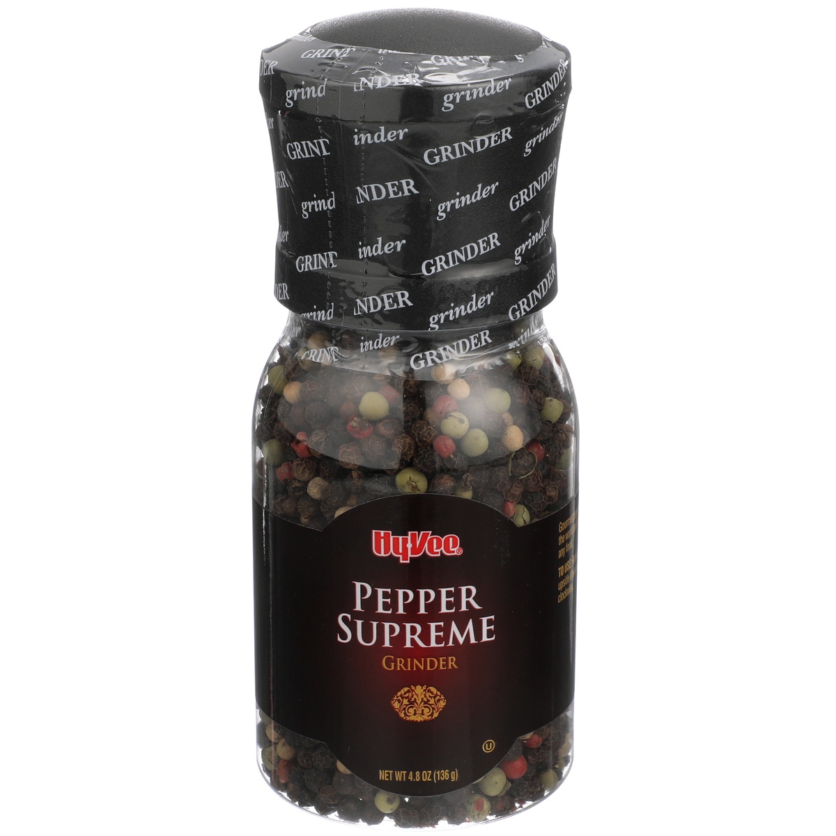 slide 1 of 1, Hy-vee Pepper Supreme Grinder, 4.8 oz