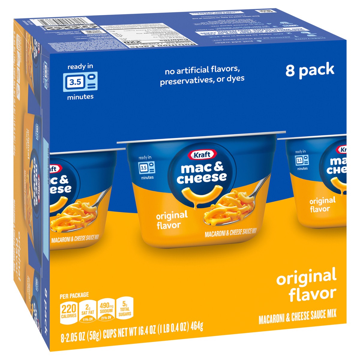 slide 2 of 9, Kraft Original Mac & Cheese, 8 ct Box, 2.05 oz Cups, 8 ct; 2.05 oz