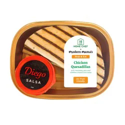 Home Chef Chicken Quesadillas with Monterey Jack/Cheddar Cheese with Salsa Cup