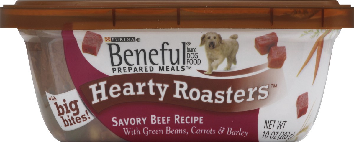 slide 5 of 6, Purina Beneful Prepared Meals Dog Food Hearty Roasters Savory Beef Recipe, 10 oz