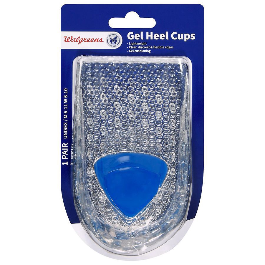 slide 1 of 2, Walgreens Unisex Gel Heel Cup, 1 pair
