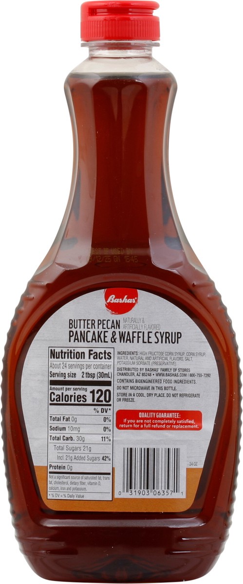 slide 12 of 14, Bashas Pancake Syrp Bttr Pecn, 24 oz