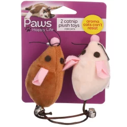 Paws Happy Life Cat Toy Plush Mice With Catnip