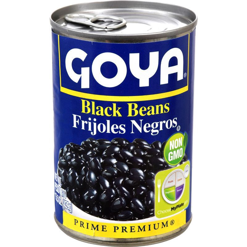 slide 1 of 9, Goya Black Beans, 15.5 oz