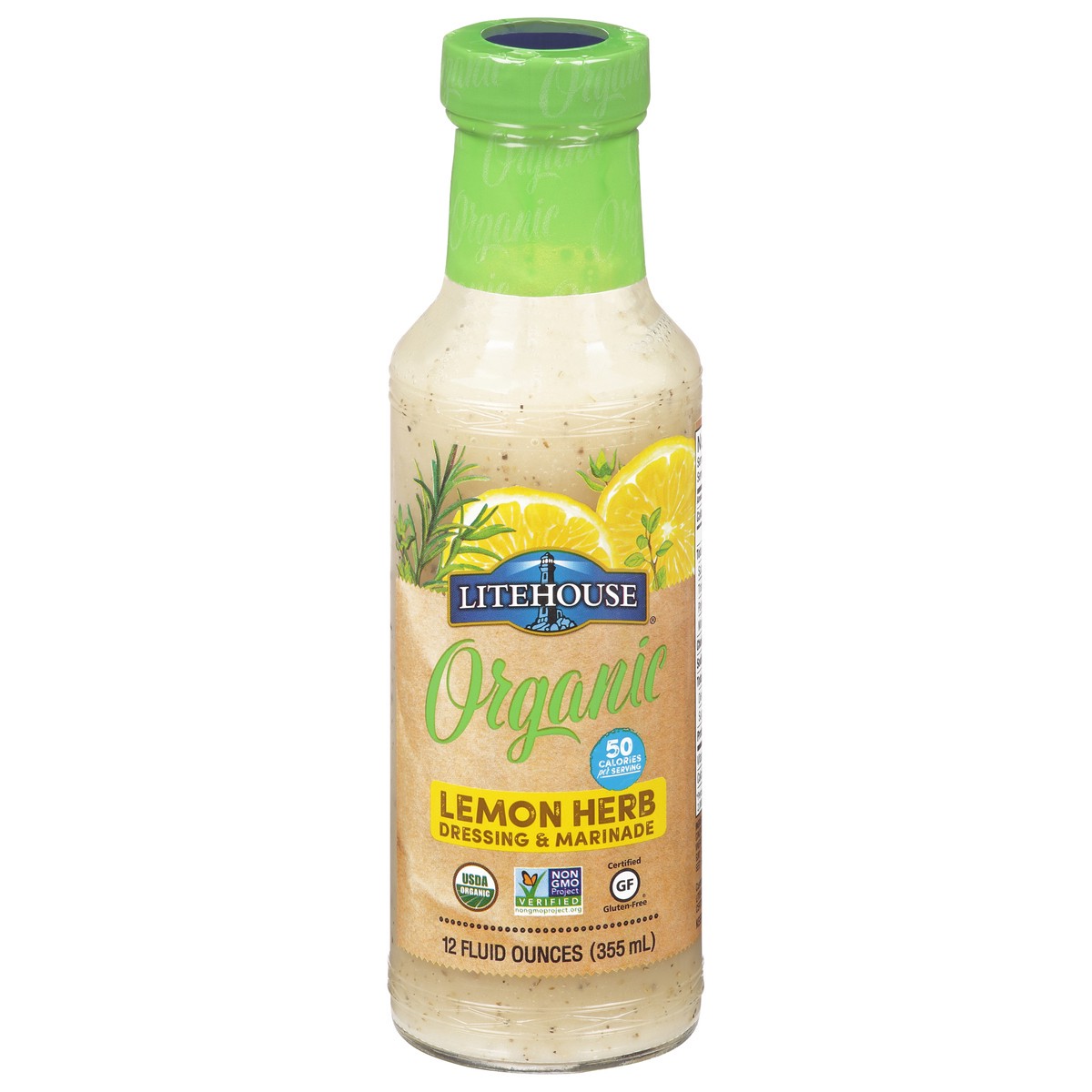 slide 11 of 12, Litehouse Organic Lemon Herb Dressing & Marinade 12 fl. oz. Bottle, 12 fl oz