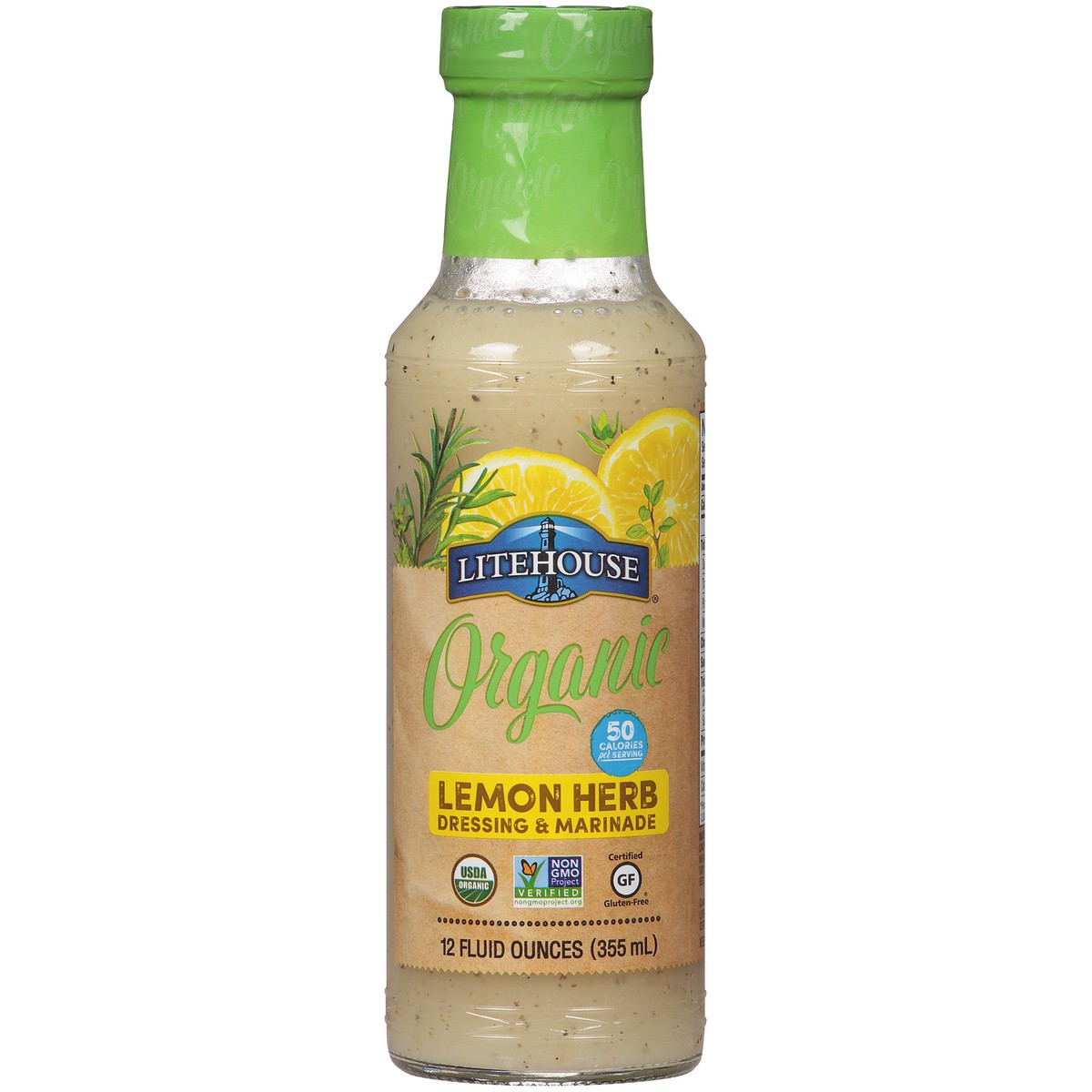 slide 7 of 12, Litehouse Organic Lemon Herb Dressing & Marinade 12 fl. oz. Bottle, 12 fl oz