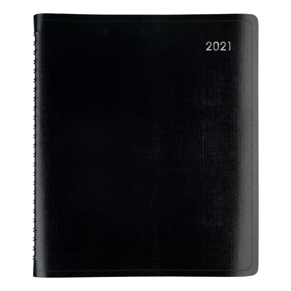 slide 1 of 4, Office Depot Weekly/Monthly Appointment Book, 7'' X 8-3/4'', Black, January 2021 To December 2021, Od711600, 1 ct