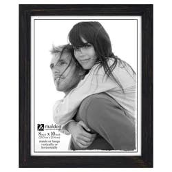 Malden Black Distressed Linear 8x10 Photo Frame
