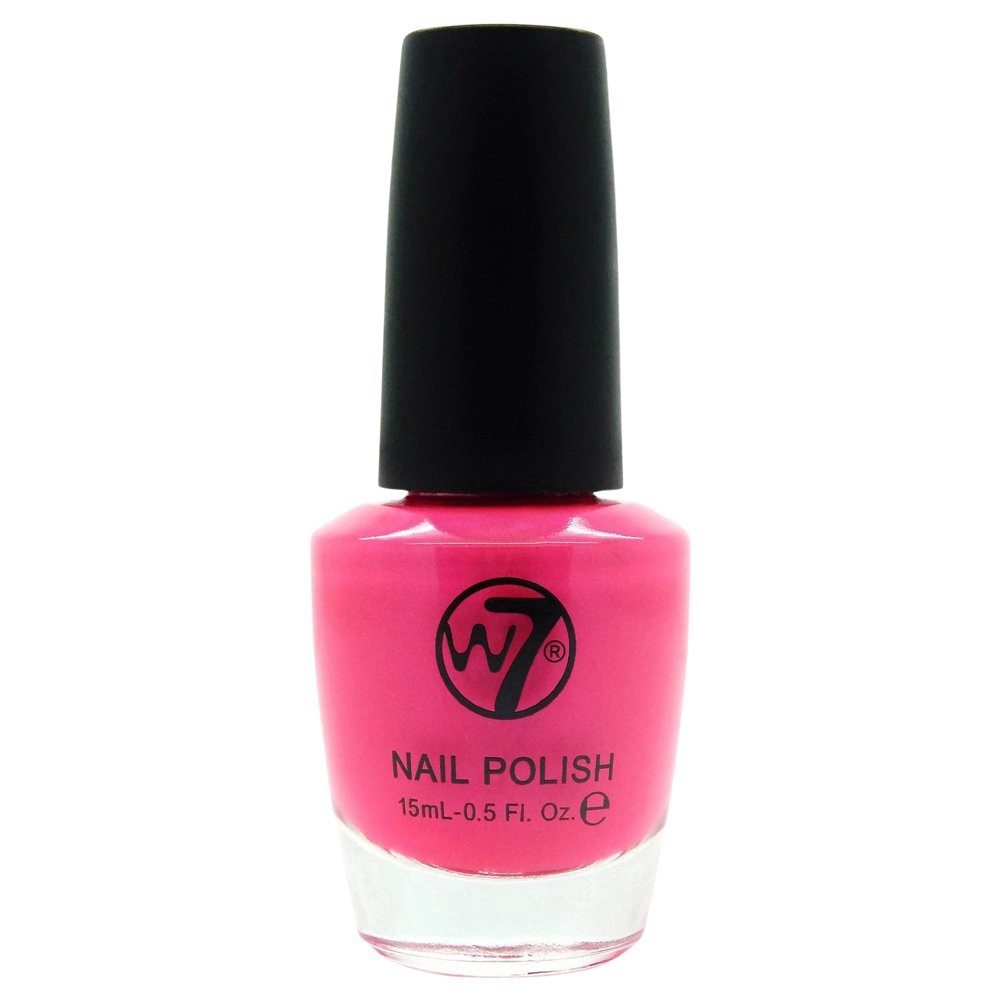 slide 1 of 1, W7 Nail Polish - Fluorescent Pink, 1 ct