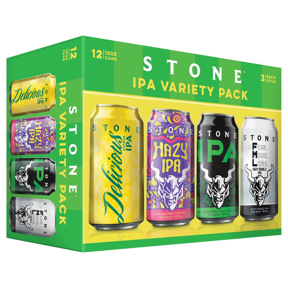 slide 2 of 4, Stone IPA Variety Pack, 12 ct; 12 fl oz