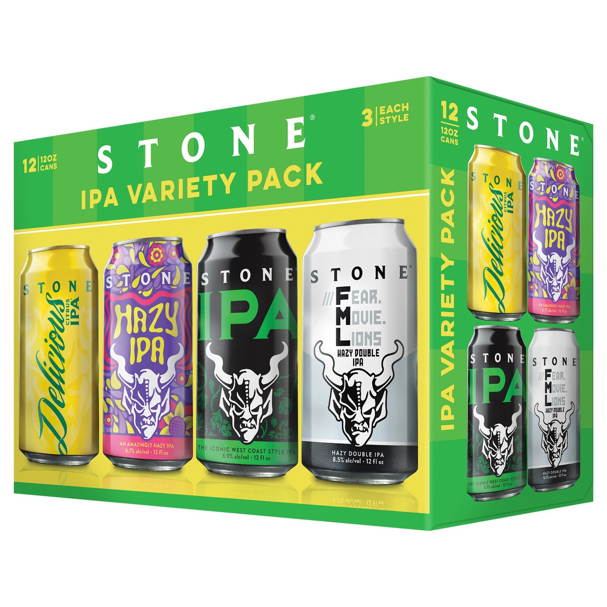 slide 3 of 4, Stone IPA Variety Pack, 12 ct; 12 fl oz